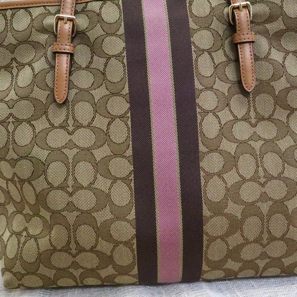 Coach Zip Tote In Signature Jacquard With Stripe - Picture 4 of 15